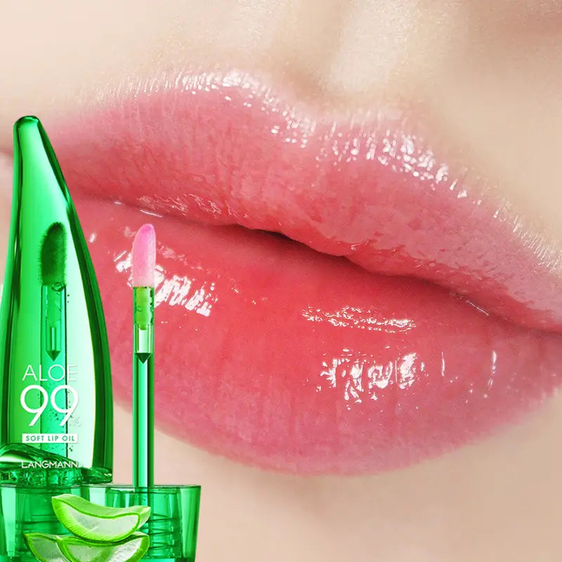 1/2pcs Aloe Vera Lip Balm Oil Temperature Color Changing Lipgloss Waterproof Moisturizing Long Lasting Lip Tint Makeup Cosmetic