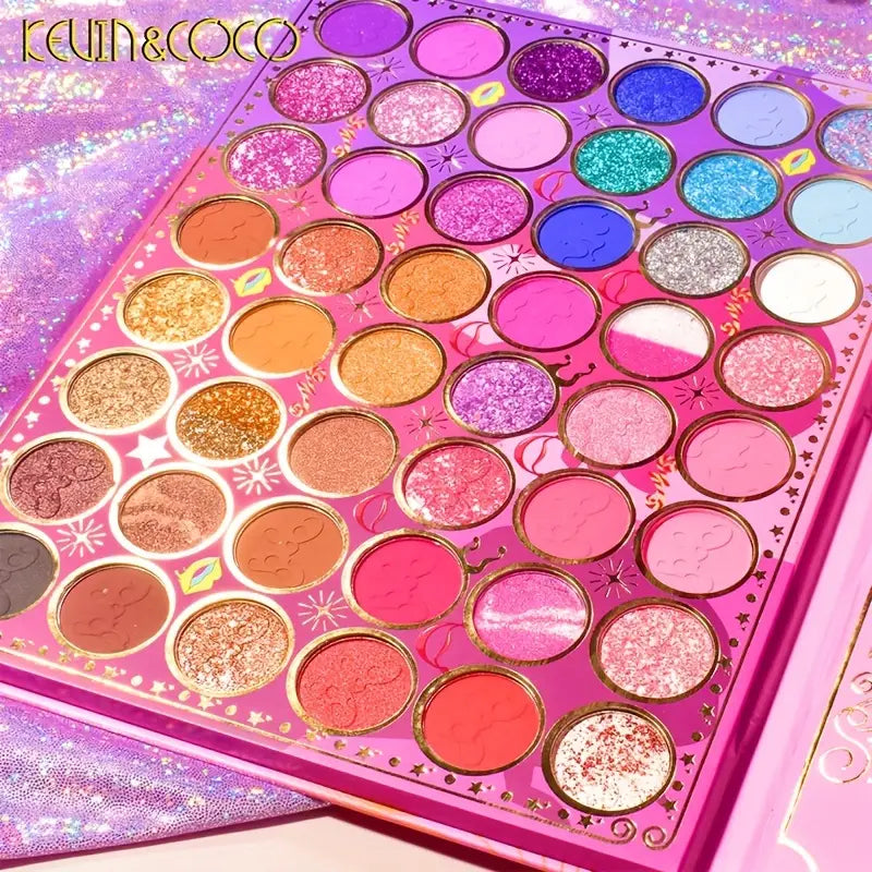 48 Color Eyeshadow Palette, High Pigmented Palette Pearly Matte Finish, Long Lasting Color Stylish Exquisite Party Home Style