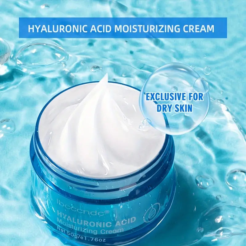 1.76oz Moisturizing Cream Hyaluronic Acid Hydrating Face Moisturizer Gel-Cream To Hydrate And Smooth Extra-Dry Skin