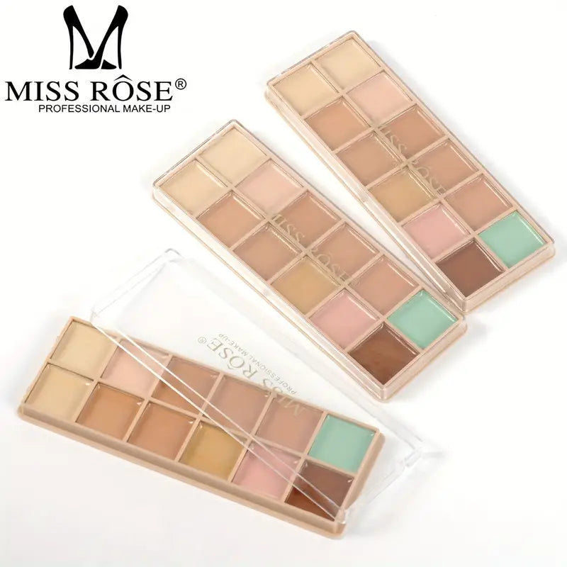 12 colors Full Coverage Waterproof Concealer Palette for Even Skin Tone