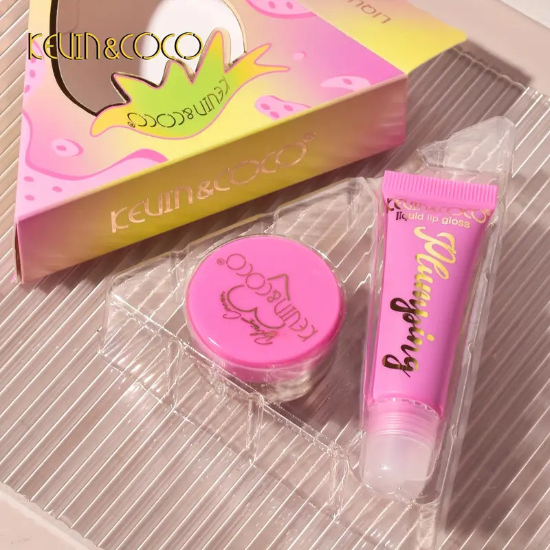 KEVIN&COCO Long-Lasting Matte Lip Gloss and Blush Cream - Moisturizing and Supple Makeup for a Stereoscopic Look