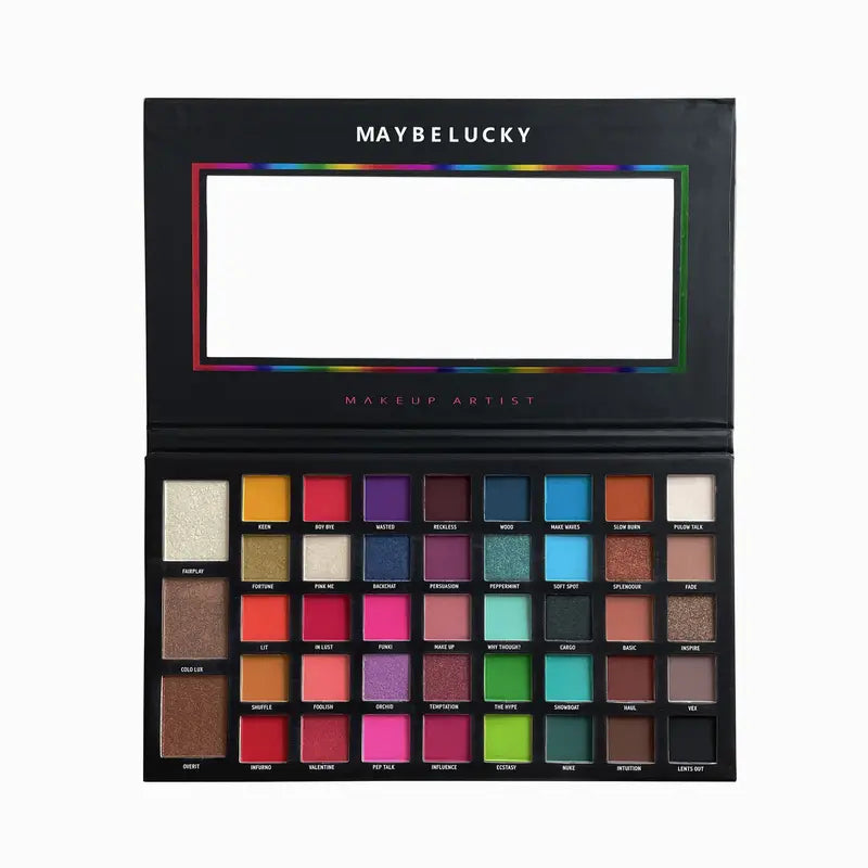 43 Colors Eyeshadow Palette, Multicolor High Pigmented Matte Natural Satin Finish, Vibrant Color For Radiant Makeup
