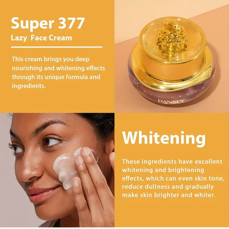 0.51oz Intensive 377 Niacinamide Face Cream, Ginseng Sesame Pearl Extract Moisturizing Face Cream, Lazy Face Cream, Firming Skin, Improving Skin Elasticity, Concealing Blemishes, Collagen Face Cream, Reduce Aging, Make Skin Look More Glossy Face Cream