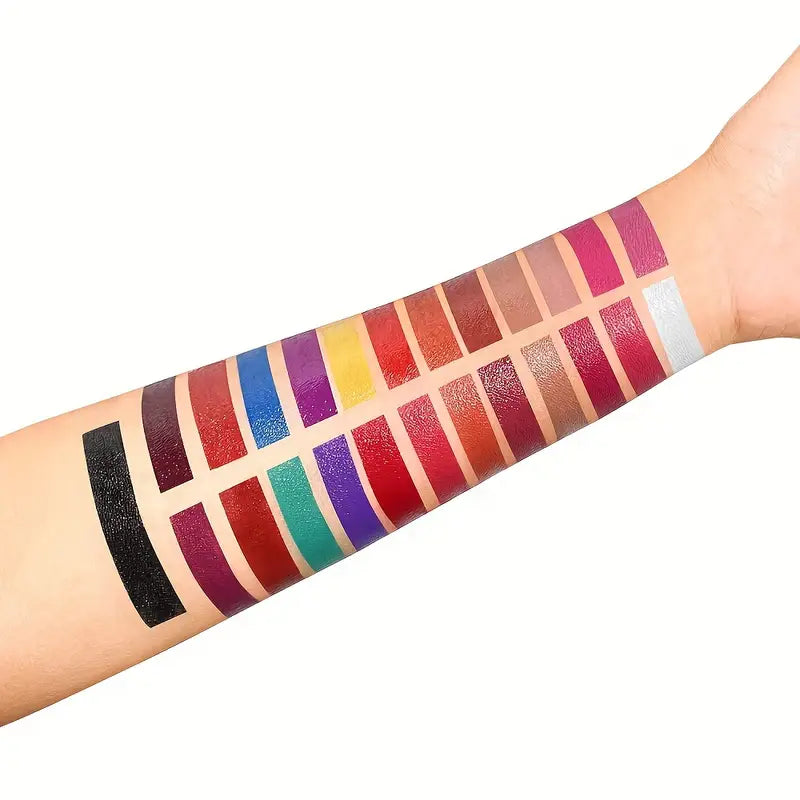 25 Color Lipsticks Palette , Waterproof Long Lasting Eyeshadow Pigment, Moisturizing Makeup Lip Gloss Palette Professional Cosmetic