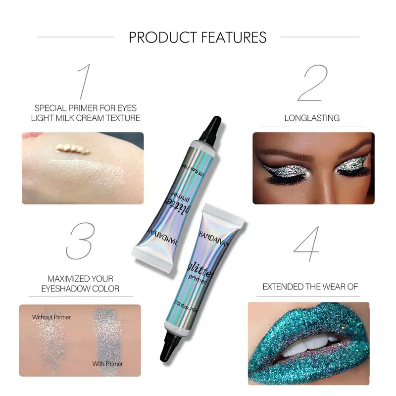 Glitter Primer, Lip Eye Face Multifunctional Sequins Base Primer [ Cruelty Free ]